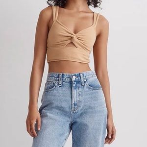 Madewell Knot Front Cropped Tank Top